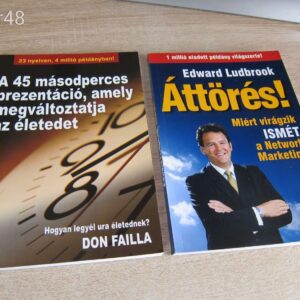 Don Failla: 45 másodperces prezentáció, amely megváltoztatja az életedet , Edward Ludbrook: Áttörés - Miért virágzik ismét a Network Marketing 2db. Könyv